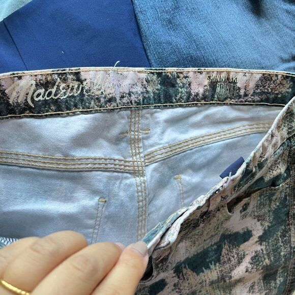 MADEWELL Skinny Skinny Ankle Print Jeans Pants Womens‎ Size 26 Snakeskin … - Picture 8 of 9